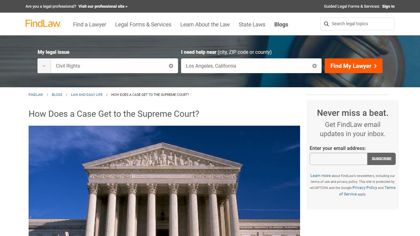 How Does a Case Get to the Supreme Court? - FindLaw